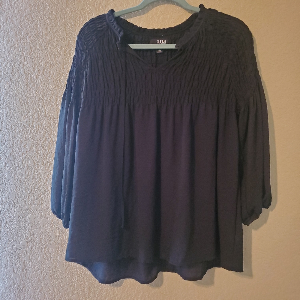 Black flowy top